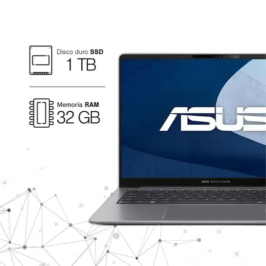 Computador Portátil ASUS Expertbook 14" Pulgadas P5405 - Intel Ultra 7 258V - RAM 32GB - Disco SSD 1TB - Gris